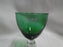 Green Bowl w/ Crown, Clear Stem & Foot: Liquor Cocktail, 3 3/4" Tall  --  MG#255