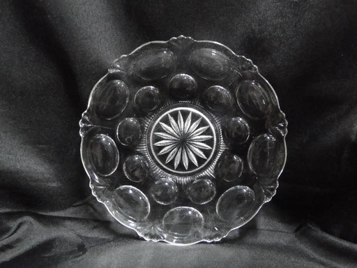 Clear w/ Circle Design, Star Center: Bread Plate, 6" -- MG#257