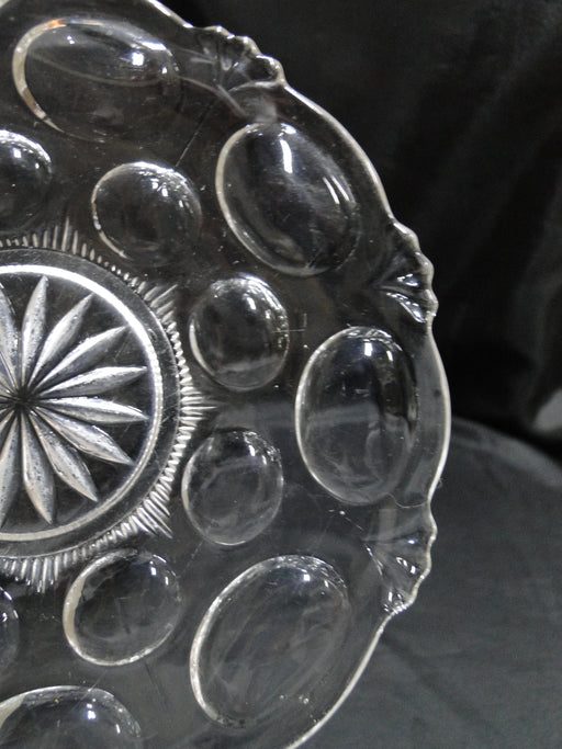 Clear w/ Circle Design, Star Center: Bread Plate, 6" -- MG#257