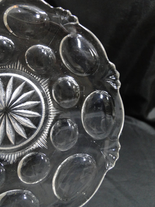 Clear w/ Circle Design, Star Center: Bread Plate, 6" -- MG#257