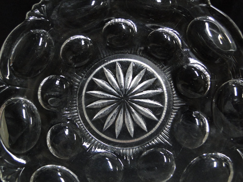 Clear w/ Circle Design, Star Center: Bread Plate, 6" -- MG#257