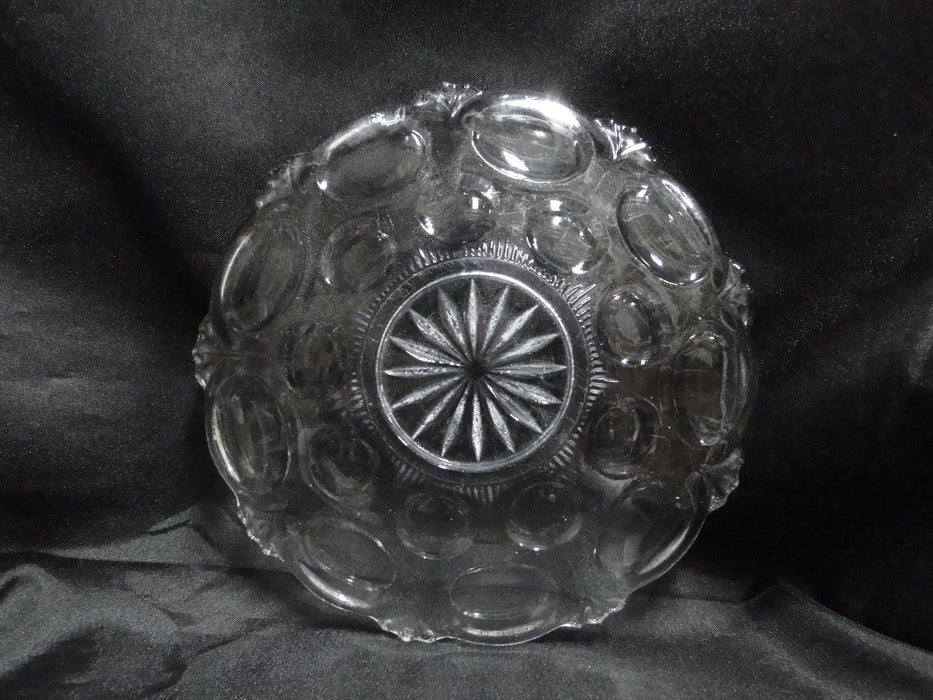 Clear w/ Circle Design, Star Center: Bread Plate, 6" -- MG#257