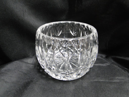 Clear Crystal w/ Vertical, "X", & Fan Cuts: Bowl, 4" x 3 3/8" Tall -- MG#259