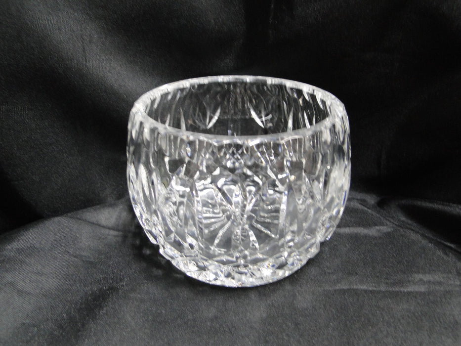 Clear Crystal w/ Vertical, "X", & Fan Cuts: Bowl, 4" x 3 3/8" Tall -- MG#259