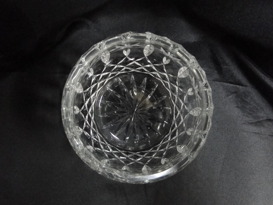 Clear Crystal w/ Vertical, "X", & Fan Cuts: Bowl, 4" x 3 3/8" Tall -- MG#259