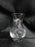 Clear w/ Ridges, Gold Trim: Vase, 4 1/4" Tall, 2 1/2" Widest Diameter -- MG#270