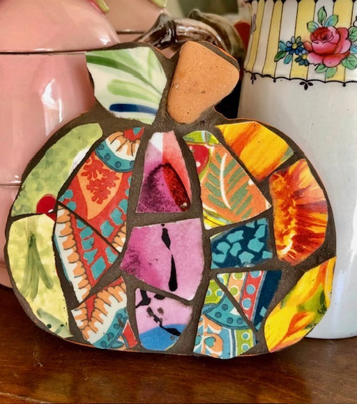 Mosaic Art Class Using Porcelain Dinnerware