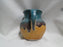 Pottery, Teal, Gray, Sand: Pitcher, 5" x 4 3/4" Tall  --  MP#009