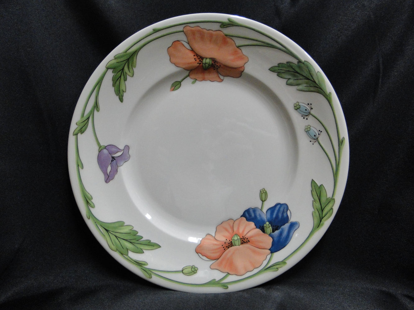 Villeroy & Boch Amapola, Blue & Orange Flowers: Dinner Plate (s), 10 1/2"