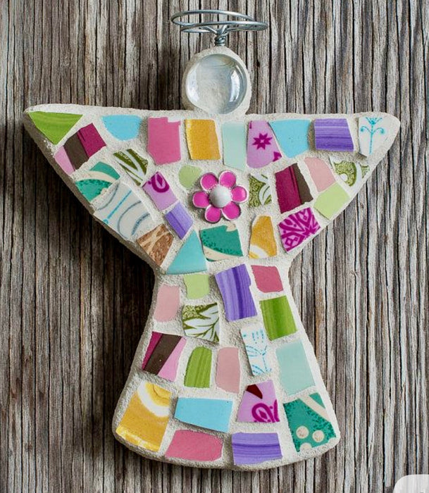 Mosaic Art Class Using Porcelain Dinnerware