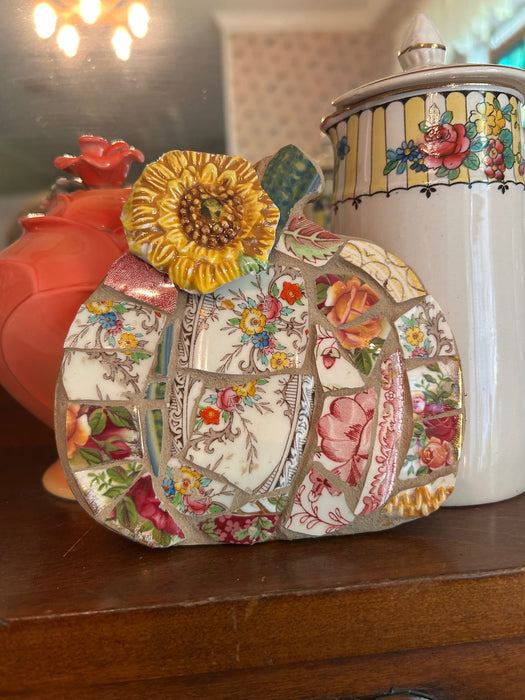 Mosaic Art Class Using Porcelain Dinnerware