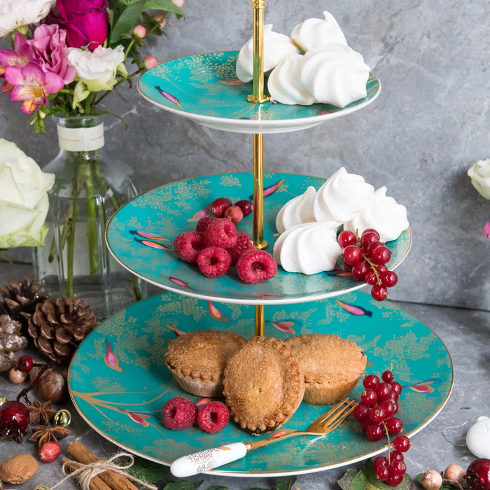 Portmeirion Sara Miller London Chelsea: NEW 3-Tier Tray / Cake Stand, Box