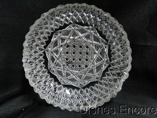 Cut Glass Bowl, Diamond Sides, Star Bottom, MG#149, 6" x 1.5", As Is