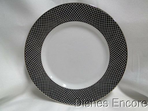 Block Midnight, Portugal, Black/White w/ Platinum: Bread Plate (s), 6 3/8"