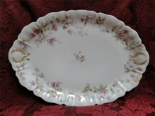 Haviland (Limoges) Schleiger 91F, Lavender & Gray: Platter, 12 1/4", As Is