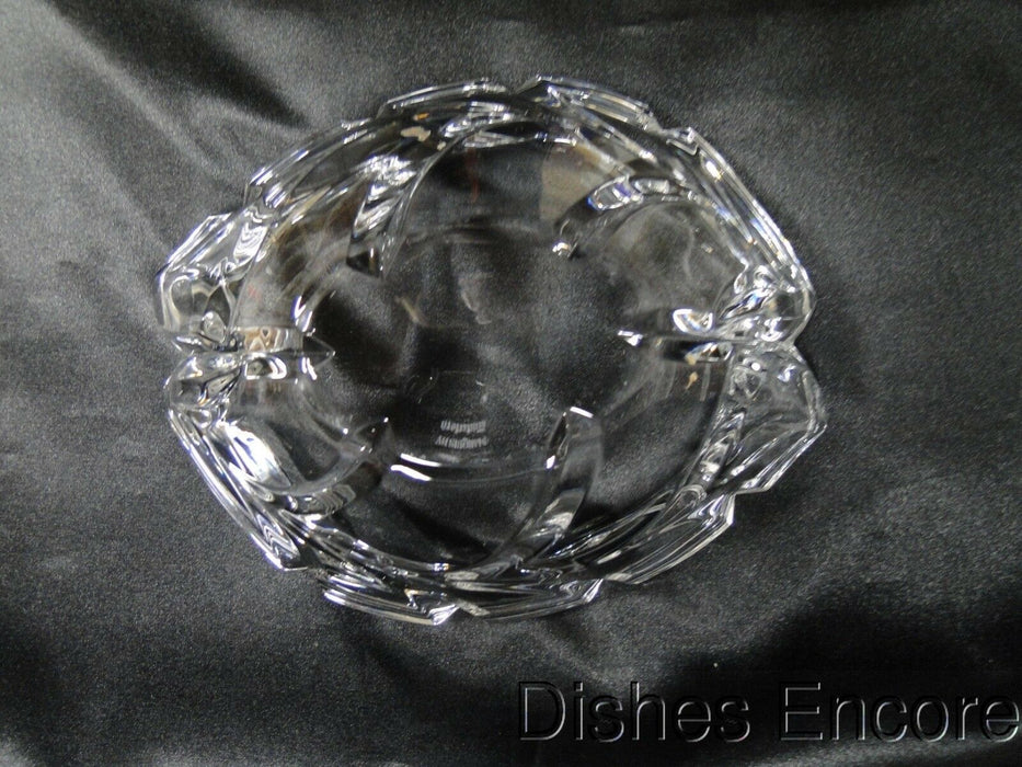 Marquis by Waterford Palma, Clear Scuptured Leaves, No Trim: Oval Bowl, 7" x 6"