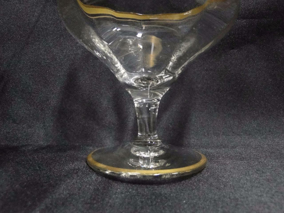 Optic, Clear, Gold Trim on Rim & Base: Champagne/Sherbet (s), 3.5" Tall - CR#068