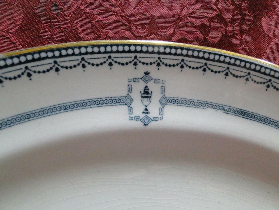 Royal Doulton Mina, Dark Blue Swags, Circles, Urns: Oval Serving Platter, 11"