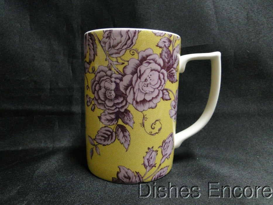 Spode Kingsley, Florals & Bird on Ochre, England: NEW Mug (s), 4 1/4", 12 oz