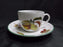 Royal Worcester Evesham Vale, England, Green Trim: Cup & Saucer Set (s), 2 5/8"