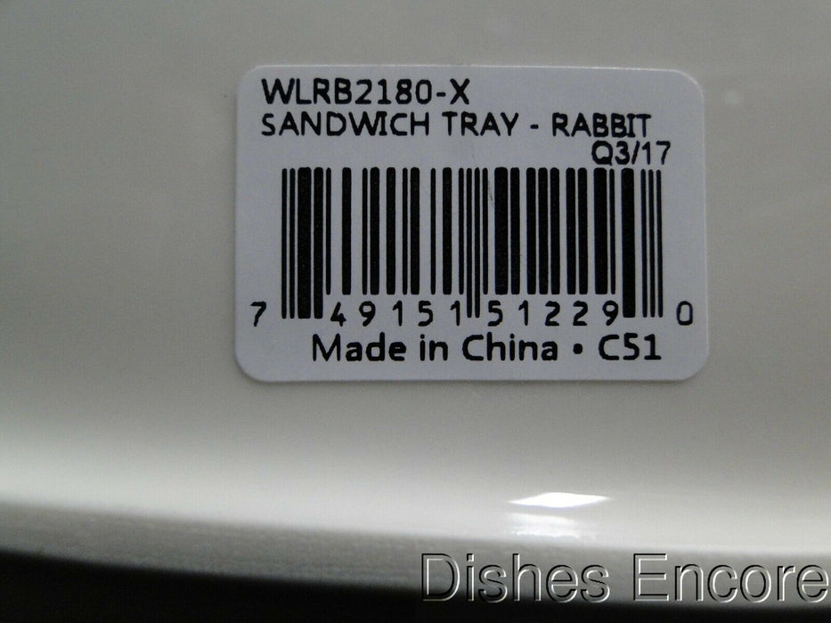 Spode Woodland Rabbit, Bunny: NEW Sandwich Tray, 13 1/2", Box