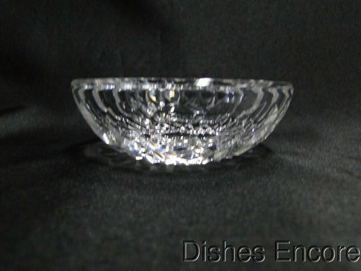 Clear w/ Cut Circles & Diamonds: Round Two Slot Ashtray, 3 1/2" x 1.5", MG#171