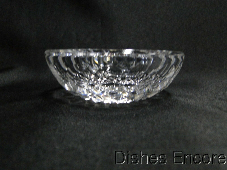Clear w/ Cut Circles & Diamonds: Round Two Slot Ashtray, 3 1/2" x 1 1/2", MG#171