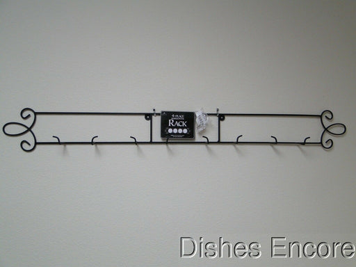 Tripar Augusta Horizontal Black Display Rack for Four 6 1/2" - 8 1/4" Plates 45"