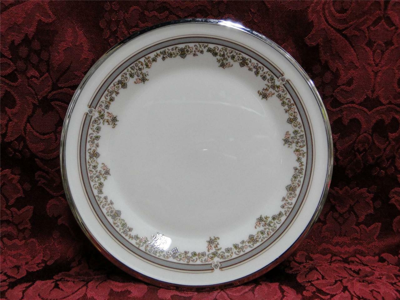 Lenox Lace Point, Gray & Pink, Platinum: Bread Plate (s), 6 3/8"