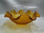 Amber Small Diamond Pattern: Ruffled Bowl, 5 1/2" x 2 1/8"  --  MG#133