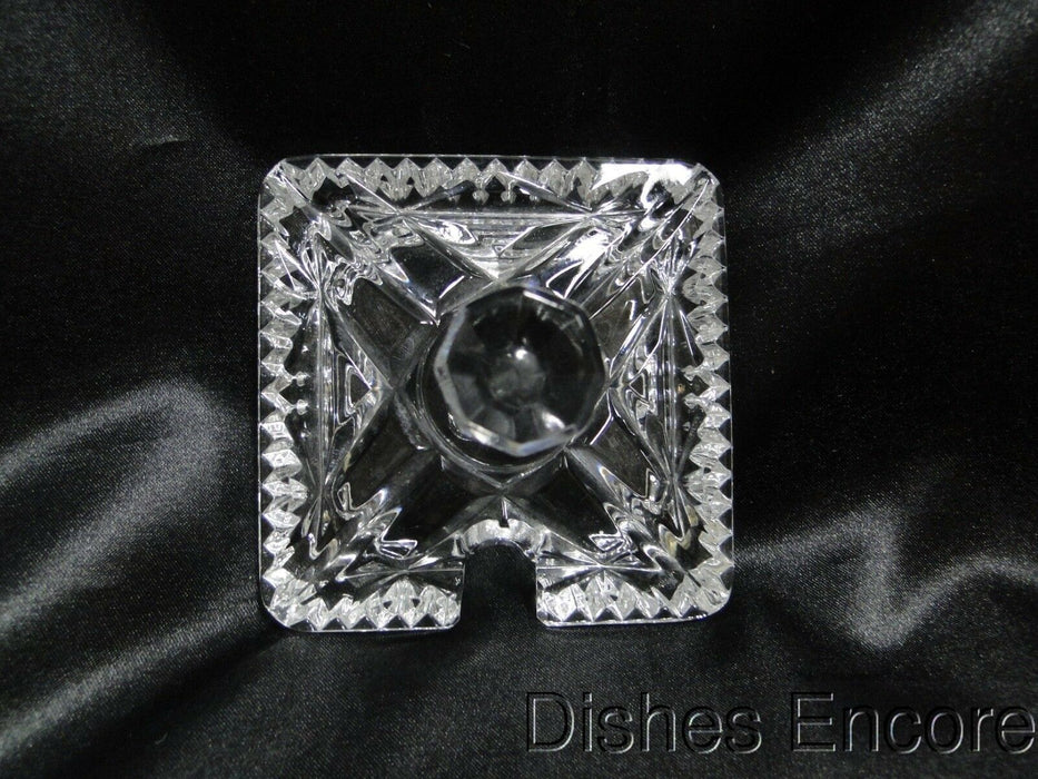 Clear w/ Oval & Cross Hatch Cuts: Square Jam/Jelly Jar w/ Lid, As Is --  MG#169