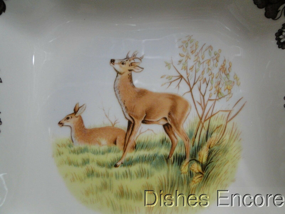 Spode Woodland Deer: NEW Square Serving / Salad Bowl, 9 1/2", Box