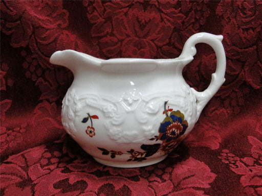 Coalport St Louis, White w/ Blue, Rust, Gold: Creamer / Cream Pitcher, 2 3/4"