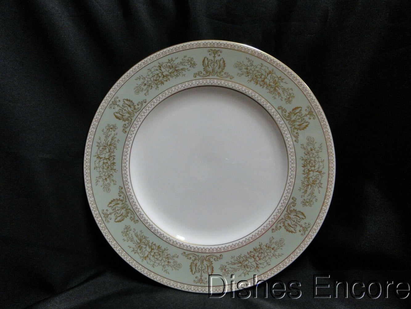 Wedgwood Gold Columbia, Sage Green, Gold Griffons: Dinner Plate (s), 10 3/4"