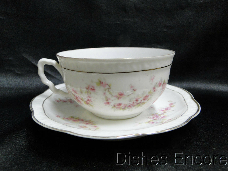 Zeh, Scherzer & Co 508, Pink Rose Garland: Cup & Saucer Set (s), 2" Tall