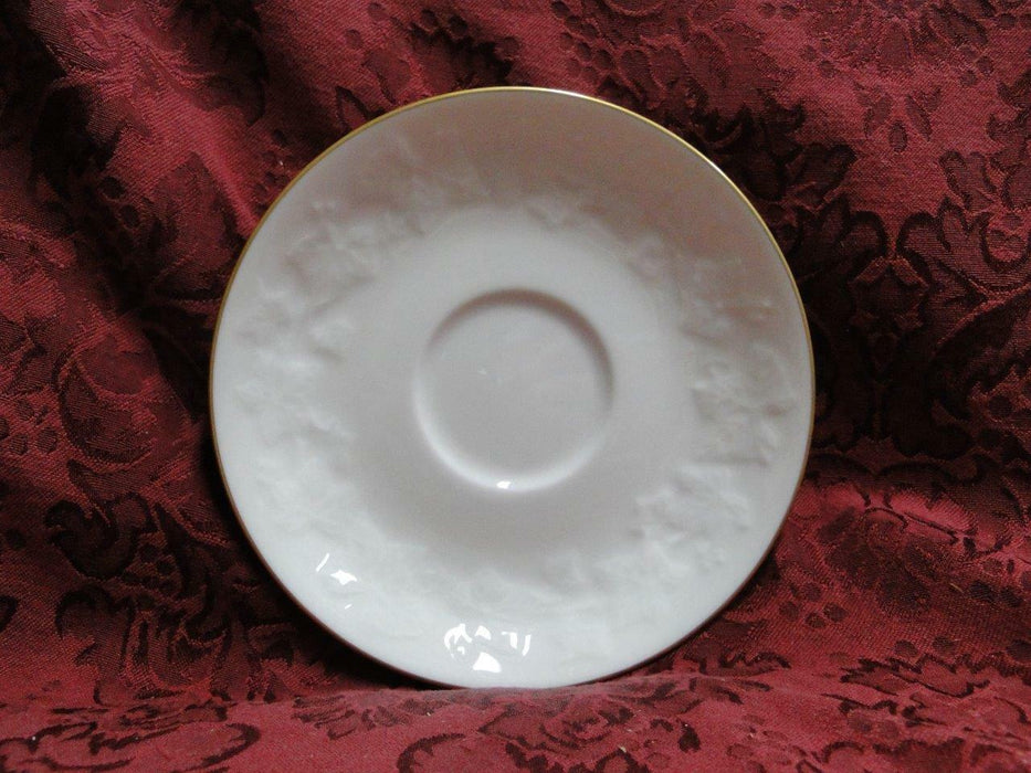 Noritake Halls of Ivy, 7341, Ivory w/ Raised Leaves: Cup & Saucer Set, 2 7/8"