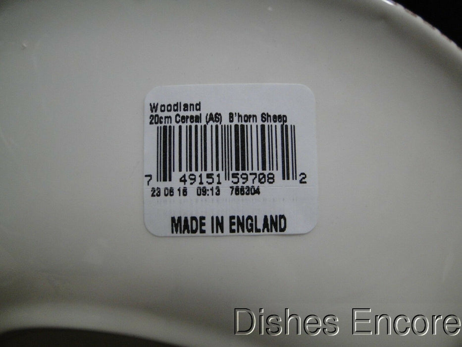 Spode Woodland Bighorn Sheep, England: NEW Ascot Salad / Soup Bowl, 8", Box