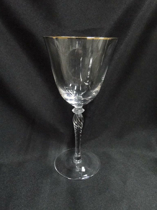 Sasaki Renaissance Gold, Swirled Stem, Gold Trim: Wine Glass (es), 7 1/8" Tall