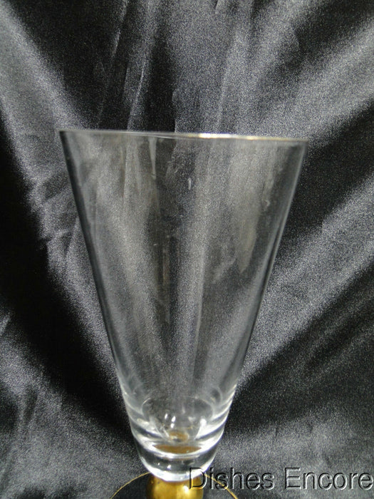 Gold Ball Stem, Gold Trim, "V" Shape: Iced Tea (s), 7 1/4" -- CR#084