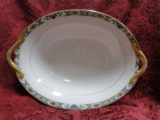 Noritake Rochambeau, 61228, Blue Basket of Flowers: Oval Serving Bowl, 10 1/2"