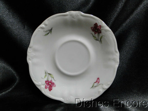 Winterling 84: Embossed Scrolls, Pink Flowers: 5 7/8" Saucer Only, No Cup