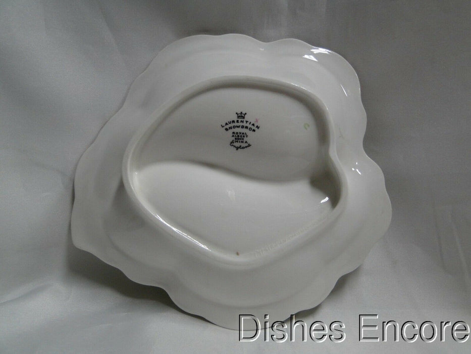 Royal Albert Laurentian Snowdrop, Pale Green, White Flowers: Two Part Relish, 7"