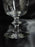Gray Cut Roses, Wafer Stem: Water or Wine Goblet, 5 1/4" Tall - CR#073
