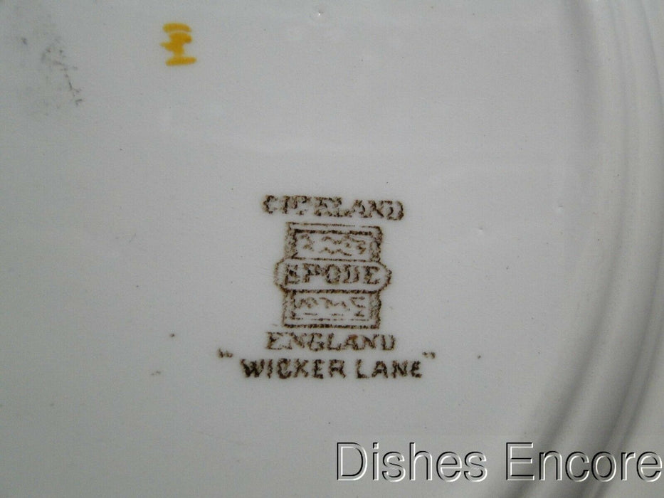 Spode Wicker Lane, Basket Weave, Florals: Dinner Plate, 10 1/2"