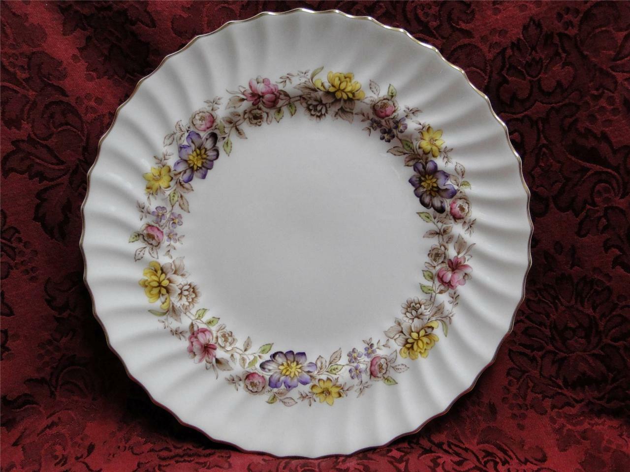 Royal Doulton Mayfair H4897, Multicolored Floral Band: Dinner Plate (s), 10 3/4"