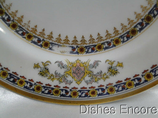 Haviland (Limoges) Oriental, Blue, Rust, Gold: Bread Plate (s), 6 1/4", Worn