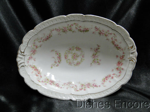 Zeh, Scherzer & Co 508, Pink Rose Garland: Oval Serving Bowl, 9 5/8", As Is