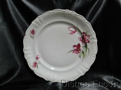 Winterling 84: Embossed Scrolls, Pink Flowers: Dinner Plate (s), 10"