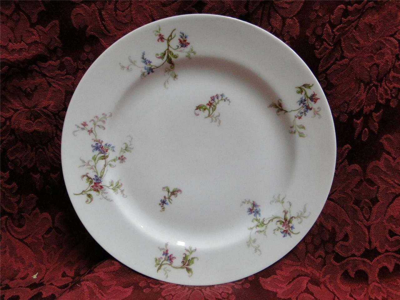 Haviland (Limoges) Fuchsia Pink & Blue Floral: Salad Plate (s), 7 1/2"