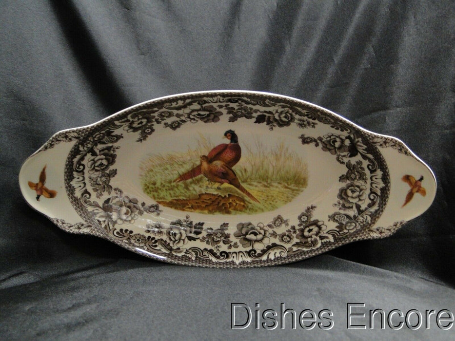 Spode Woodland Pheasant Game Bird: NEW Bread Tray / Serving Bowl, 15", Box